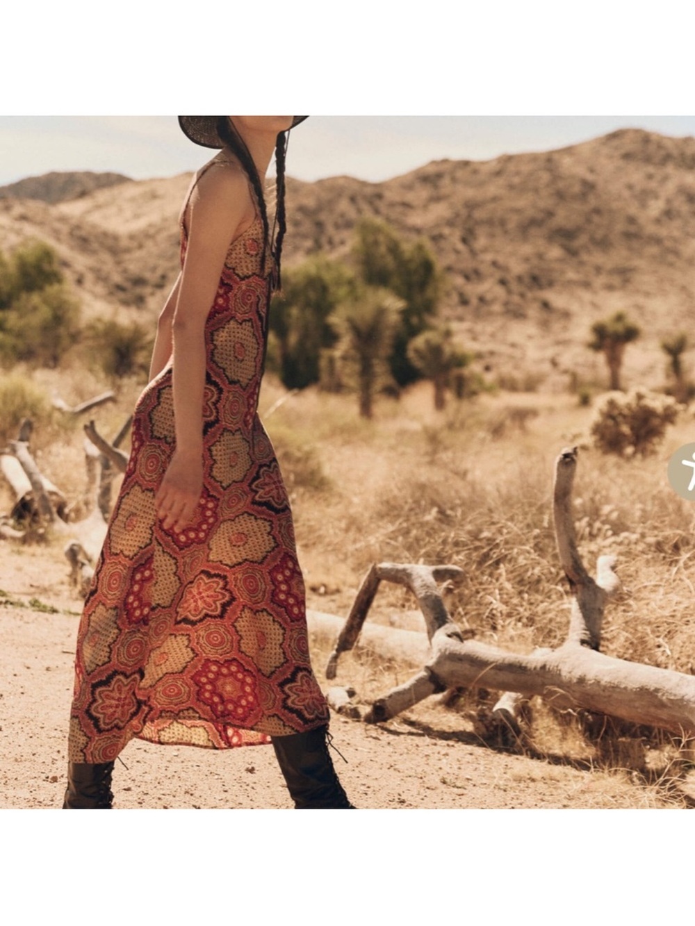 THE GREAT. The Savannah Dress in Patchwork Print - Picture 4 of 11